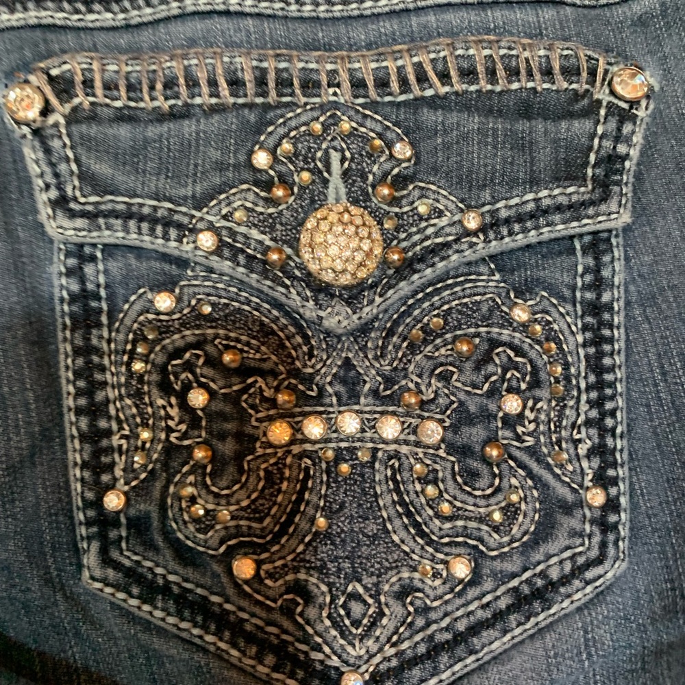 L A Idol jeans size 19 with bling